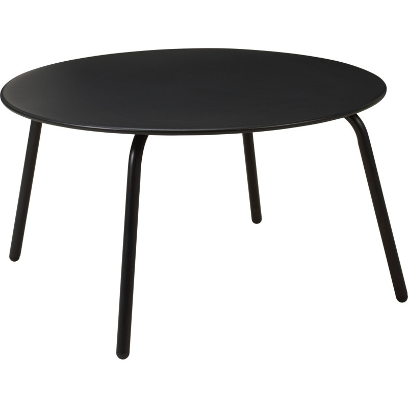 Petite table Noire Mat D70cm H40cm métal