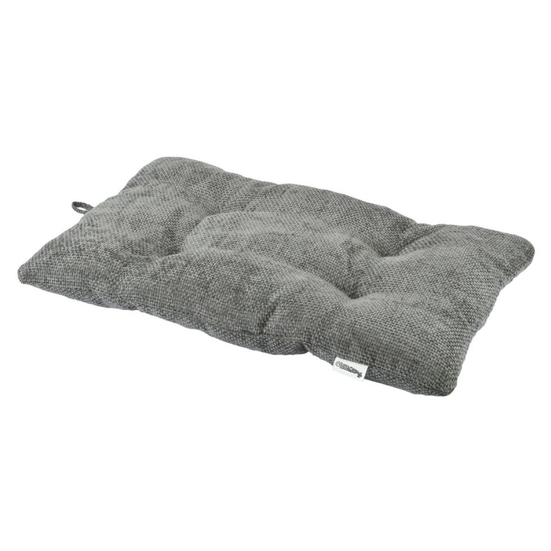 Coussin Chien Géant Velours Chenille Gris Granit | 117 x 72 cm