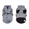 Doudoune Chien Grise 35cm | Harnais Réfléchissant & Zip Intégré
