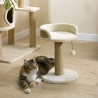 ARBRE A CHAT AVEC JOUET H.40CM ECRU NOMA