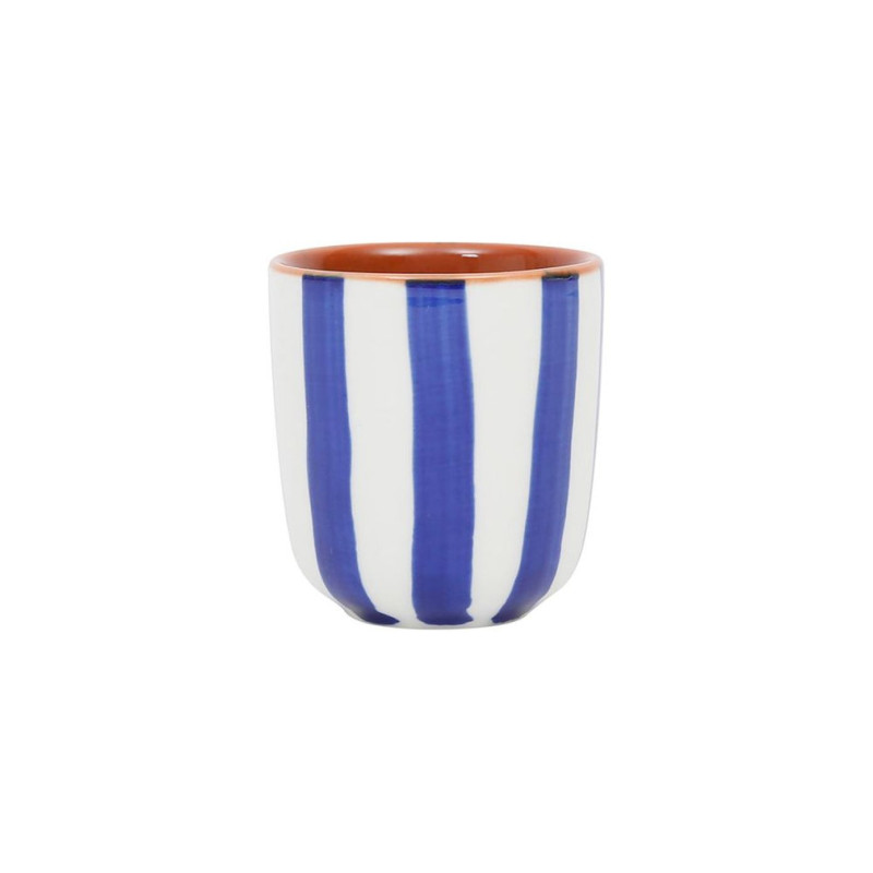 GOBELET ALARIA BLC+INDIGO 10CL D6 x H6.5