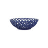 Petite Coupe en Grès Colorea Indigo D20 cm | Corbeille Ajourée Bleue