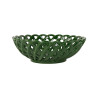 Coupe en Grès Colorea Émeraude D25,5 cm | Saladier Ajouré Design