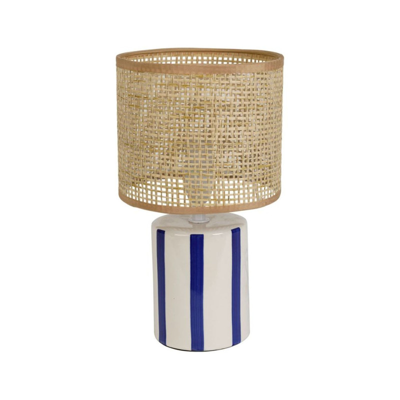 Lampe à Poser en Céramique Medi Blanc & Indigo H27 cm Lampe à Poser en Céramique Medi Blanc & Indigo H27 cm