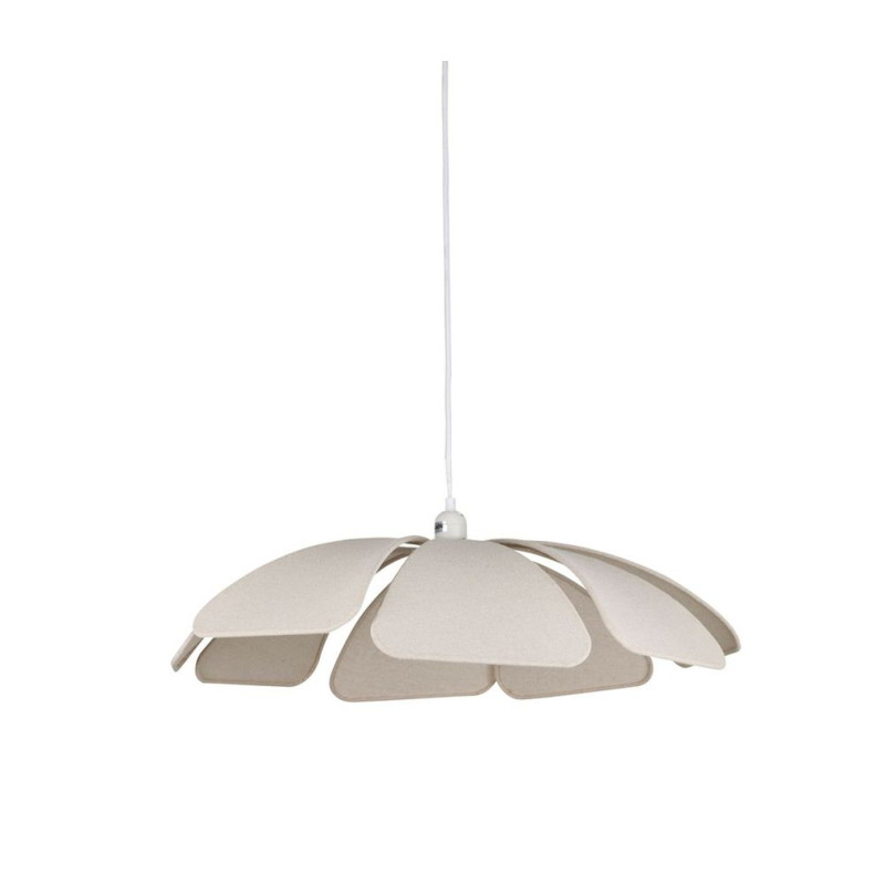 Suspension en Lin Écru D60 x 15,5 cm | Luminaire Design Fleur Suspension en Lin Écru D60 x 15,5 cm | Luminaire Design Fleur