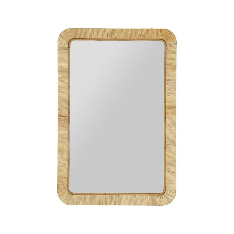Grand Miroir en Rotin Tulum Naturel 60x90 cm