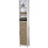 COLONNE STOCKHOLM BLANC BOIS MDF 1 PORTE 2 ÉTAGÈRES INTERIEUR 3 NICHES L35Xl26XH173cm COLONNE STOCKHOLM BLANC BOIS MDF 1 PORTE 2 ÉTAGÈRES INTERIEUR 3 NICHES L35Xl26XH173cm
