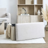 Coffre Banc Pliable Emilia Beige 76x38x38 cm