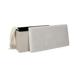 Coffre Banc Pliable Emilia Beige 76x38x38 cm