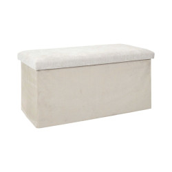 Coffre Banc Pliable Emilia Beige 76x38x38 cm
