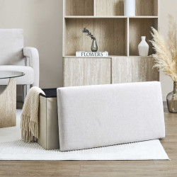 Coffre Banc Pliable Emilia Beige 76x38x38 cm