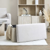 Coffre Banc Pliable Emilia Beige 76x38x38 cm