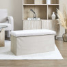 Coffre Banc Pliable Emilia Beige 76x38x38 cm