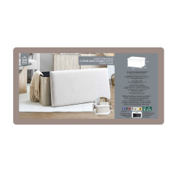 Coffre Banc Pliable Emilia Beige 76x38x38 cm
