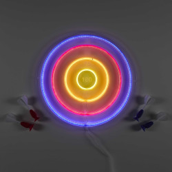 Lampe Murale LED Effet Néon Cible | Déco Murale USB 46 cm