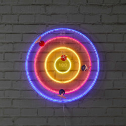 Lampe Murale LED Effet Néon Cible | Déco Murale USB 46 cm