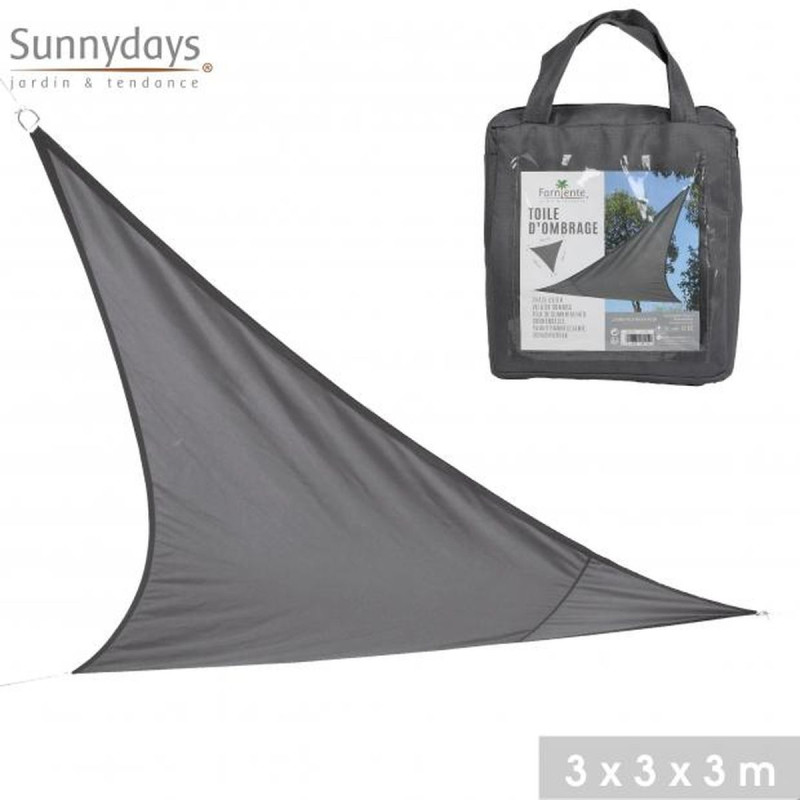 VOILE D'OMBRAGE ANTHRA 3X3X3M 160GR/M2