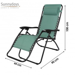 Fauteuil Relax Le Playa Vert Thé | Multi-positions | Sunnydays