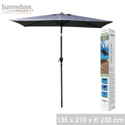 Parasol Villa Verde 135x210 cm Inclinable Anthracite