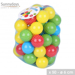 Lot de 50 Balles de Jeu Summertime - Ø 6 cm