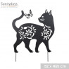 Pic de Jardin Design Chat - Métal Noir - 65 cm Pic de Jardin Design Chat - Métal Noir - 65 cm