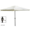 PARASOL BLANC DROIT 3M MÂT ALU.48MM AVEC