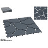 Lot de 4 Dalles de Jardin Clipsables - 30x30 cm - Gris Anthracite