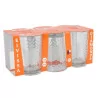 Set de 6 Verres Eivissa Diamonds 200cc - Transparent ø6.5x9.8cm