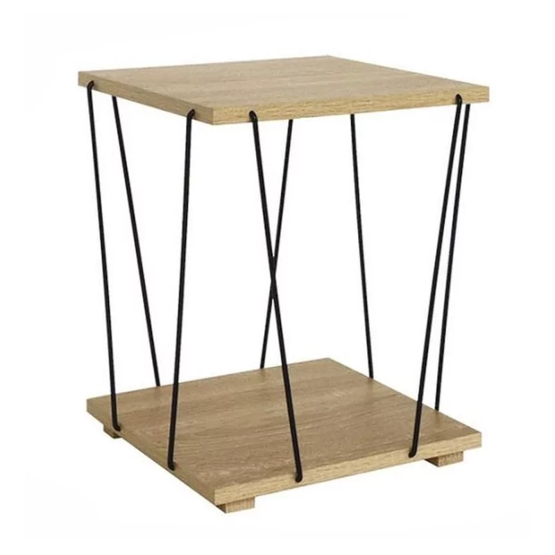 Table d'Appoint Design Bois et Métal Noir - Moblekit 38,5cm Table d'Appoint Design Bois et Métal Noir - Moblekit 38,5cm