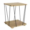 PETITE TABLE NOIR/BOIS 31.8x31.8x38.5cm