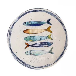 ASSIETTE DESSERT 20cm "PEIXE" BORD IRREG