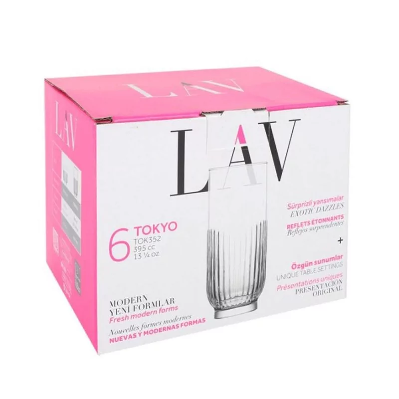 SET 6 VERRES HAUT 395cc TOKYO