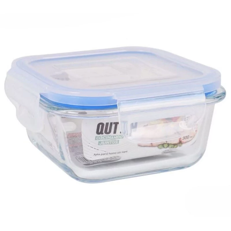 Boîte Hermétique Carrée en Verre 0,3L - Quttin 12x12cm Boîte Hermétique Carrée en Verre 0,3L - Quttin 12x12cm