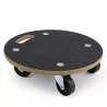PORTE POT BASE BOIS A/ROUES D38CM H11CM