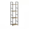 ETAGERE 4 NIVEAUX NOIR/BOIS 29x23.5x112c