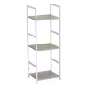 ETAGERE 3 TAB BLANC/BOIS 29,1X23,5XH80CM