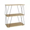 Étagère 3 Niveaux Métal Noir et Bois - 60 x 30 x 71,2 cm | Moblekit