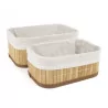 SET 2 PANIERS EN BAMBOU 28X18XH13,5CM/ 2
