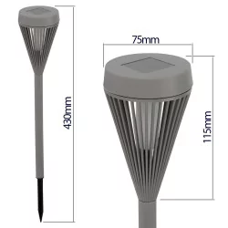 Torche solaire h42cm effet flamme