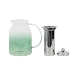 Théière en Verre Vert Funky 1,5L | Filtre & Couvercle Inox