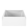 ABAT-JOUR CARRE BLANC D27CM H19CM