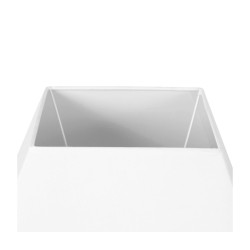 ABAT-JOUR CARRE BLANC D41CM H29,5CM