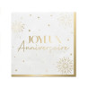 Pack 10 Serviettes "Joyeux Anniversaire" Dorées 33x33 cm Pack 10 Serviettes "Joyeux Anniversaire" Dorées 33x33 cm
