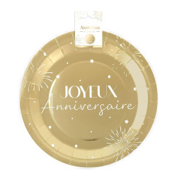 ASSIETTES X6 PARTY DORE