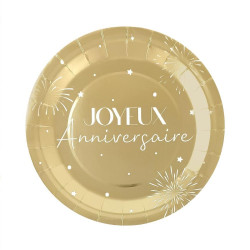ASSIETTES X6 PARTY DORE