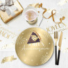 Chemin de Table "Joyeux Anniversaire" Doré 4 m x 28 cm Chemin de Table "Joyeux Anniversaire" Doré 4 m x 28 cm