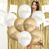 Lot de 8 Ballons "Joyeux Anniversaire" Blanc et Or | 30 cm Lot de 8 Ballons "Joyeux Anniversaire" Blanc et Or | 30 cm