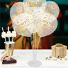 Lot de 6 Ballons Confettis Dorés "Joyeux Anniversaire" | 30 cm Lot de 6 Ballons Confettis Dorés "Joyeux Anniversaire" | 30 cm