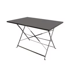 Table de Jardin Pliable Mistral - Métal Anthracite 110x70 cm