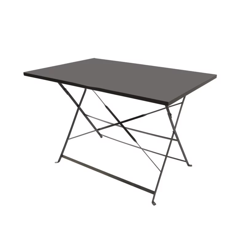 Table de Jardin Pliable Mistral - Métal Anthracite 110x70 cm Table de Jardin Pliable Mistral - Métal Anthracite 110x70 cm